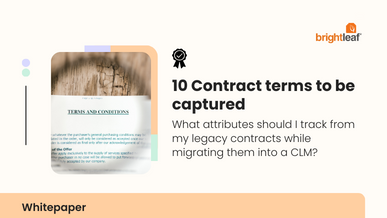 Contract attributes to be tracked while migrating them into a CLM