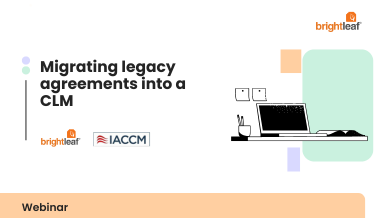 Migrating legacy agreements into a CLM